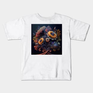 A Fractal Bouquet of Flowers Kids T-Shirt